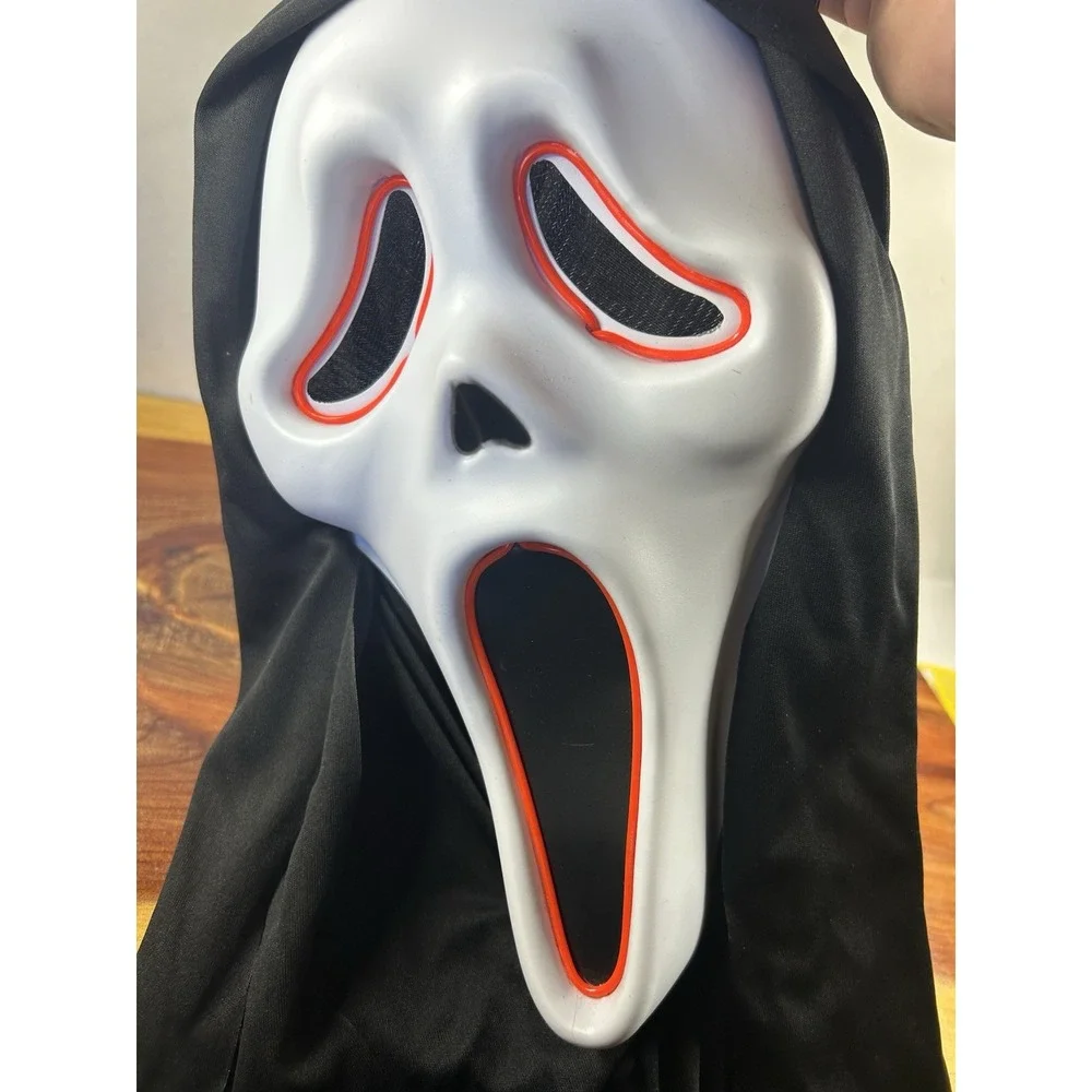 Fun World E.L Ghost‎ Face Light-Up Halloween Mask NWT Tested Works Many Settings